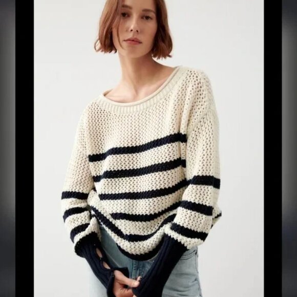 Zara Oversized striped Knit sweater - XS - S - Picture 1 of 4